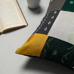 Multicolor - handcrafted cotton patchwork cushion cover 33