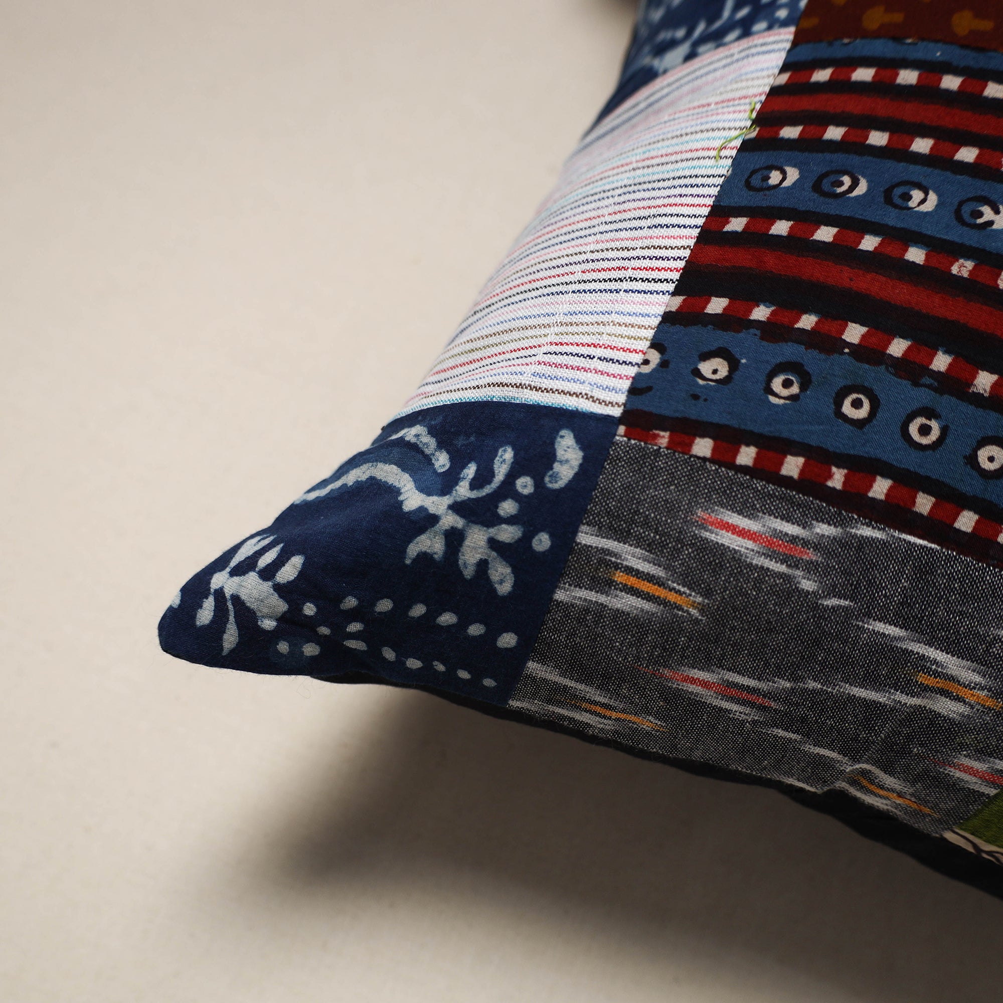 Handcrafted cotton patchwork cushion cover 33