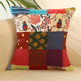 Buy Multicolor Handcrafted Cotton Patchwork Cushion Cover
