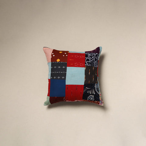 Handcrafted cotton patchwork cushion cover 34