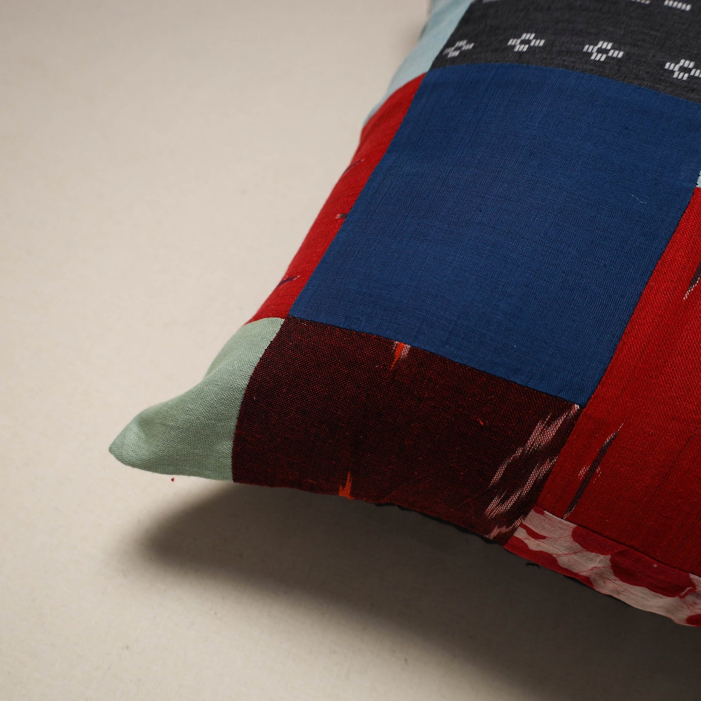 Handcrafted cotton patchwork cushion cover 34