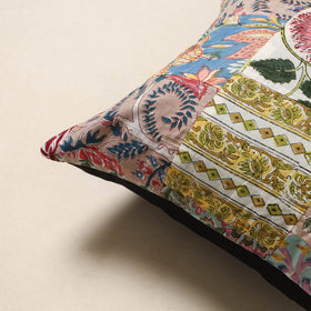 Multicolor - handcrafted cotton patchwork cushion cover 34