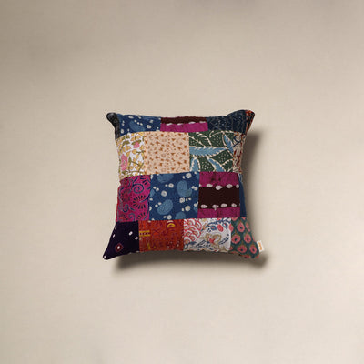 Handcrafted cotton patchwork cushion cover 35