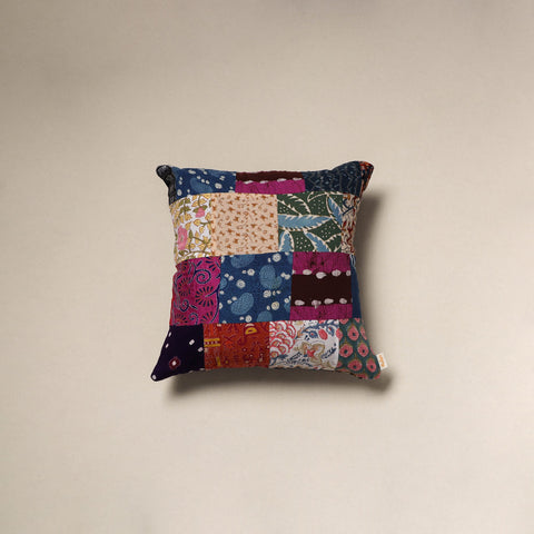 Handcrafted cotton patchwork cushion cover 35