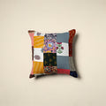 Multicolor Handcrafted Cotton Patchwork Cushion Cover