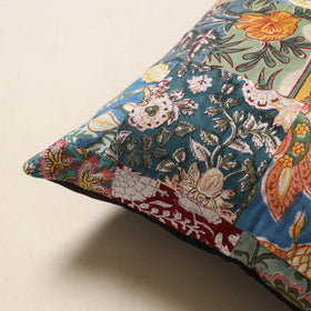 Multicolor - handcrafted cotton patchwork cushion cover 35