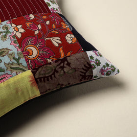 Multicolor Handcrafted Cotton Patchwork Cushion Cover