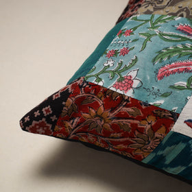 Handcrafted cotton patchwork cushion cover 36