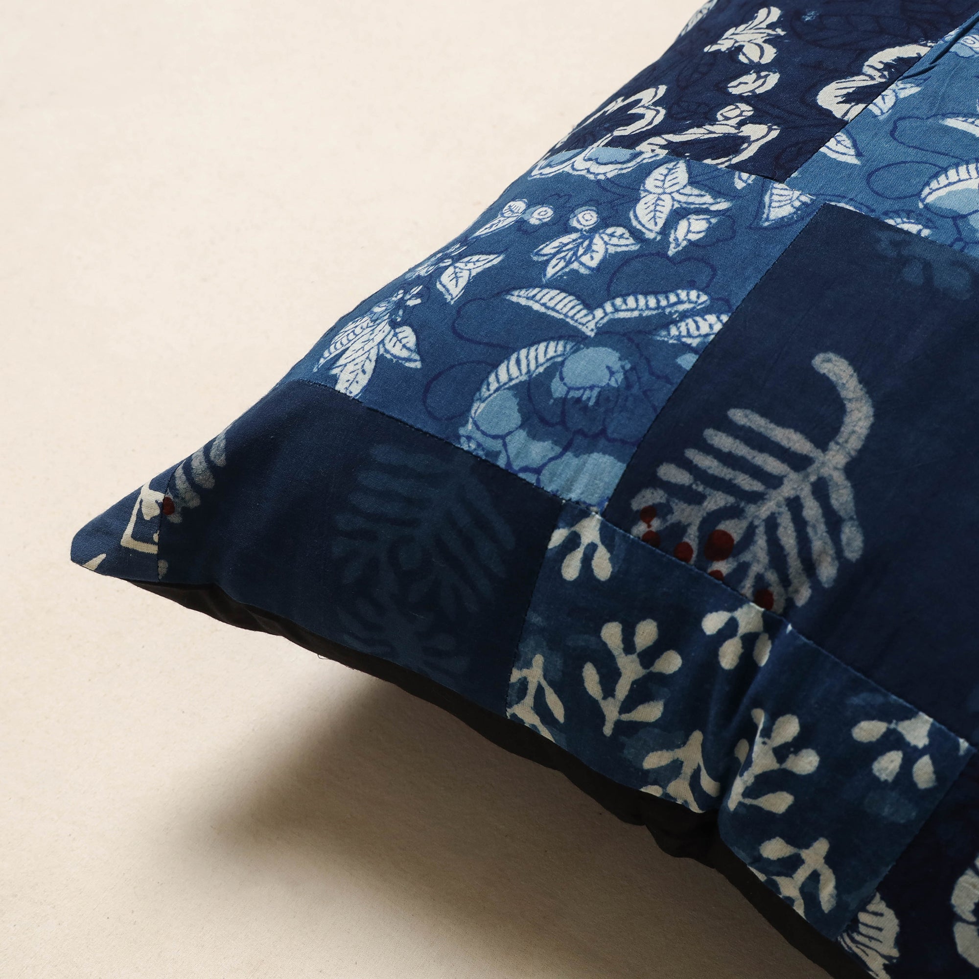 Multicolor - handcrafted cotton patchwork cushion cover 37