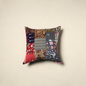 Multicolor - handcrafted cotton patchwork cushion cover 38