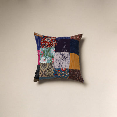 Handcrafted cotton patchwork cushion cover 38
