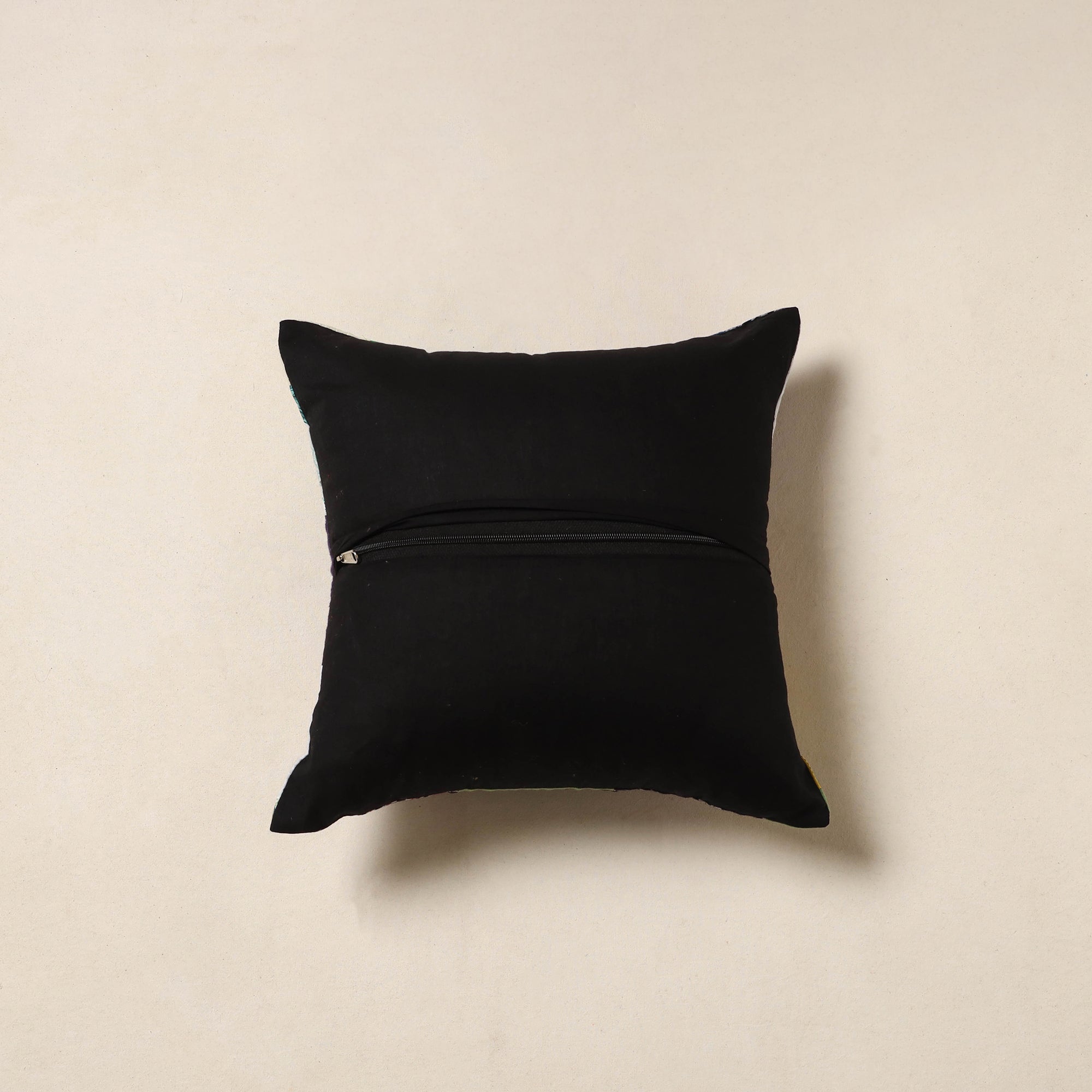 Multicolor - handcrafted cotton patchwork cushion cover 38