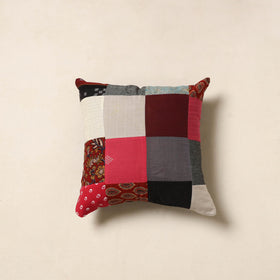 Multicolor - handcrafted cotton patchwork cushion cover 39