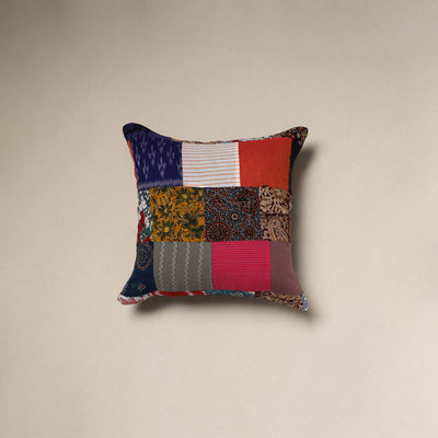 Handcrafted cotton patchwork cushion cover 39