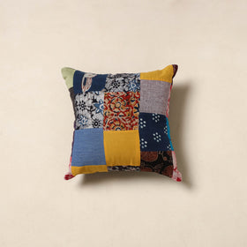 Multicolor - handcrafted cotton patchwork cushion cover 40