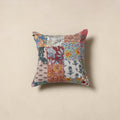 Multicolor - handcrafted cotton patchwork cushion cover 41
