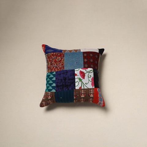 Handcrafted cotton patchwork cushion cover 41