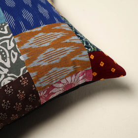 Multicolor - handcrafted cotton patchwork cushion cover 41