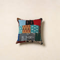 Multicolor - handcrafted cotton patchwork cushion cover 42
