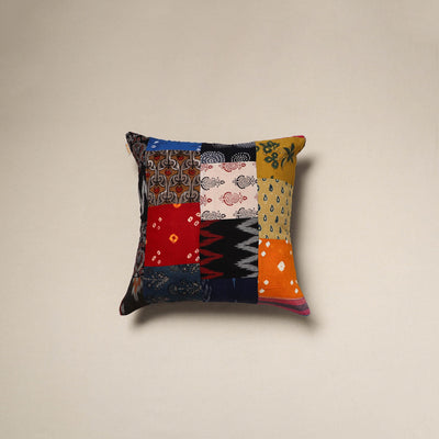 Handcrafted cotton patchwork cushion cover 42
