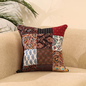 Buy Multicolor Handcrafted Cotton Patchwork Cushion Cover