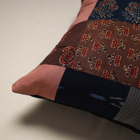 Handcrafted cotton patchwork cushion cover 43