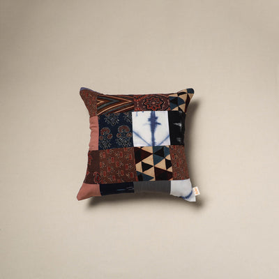 Handcrafted cotton patchwork cushion cover 43