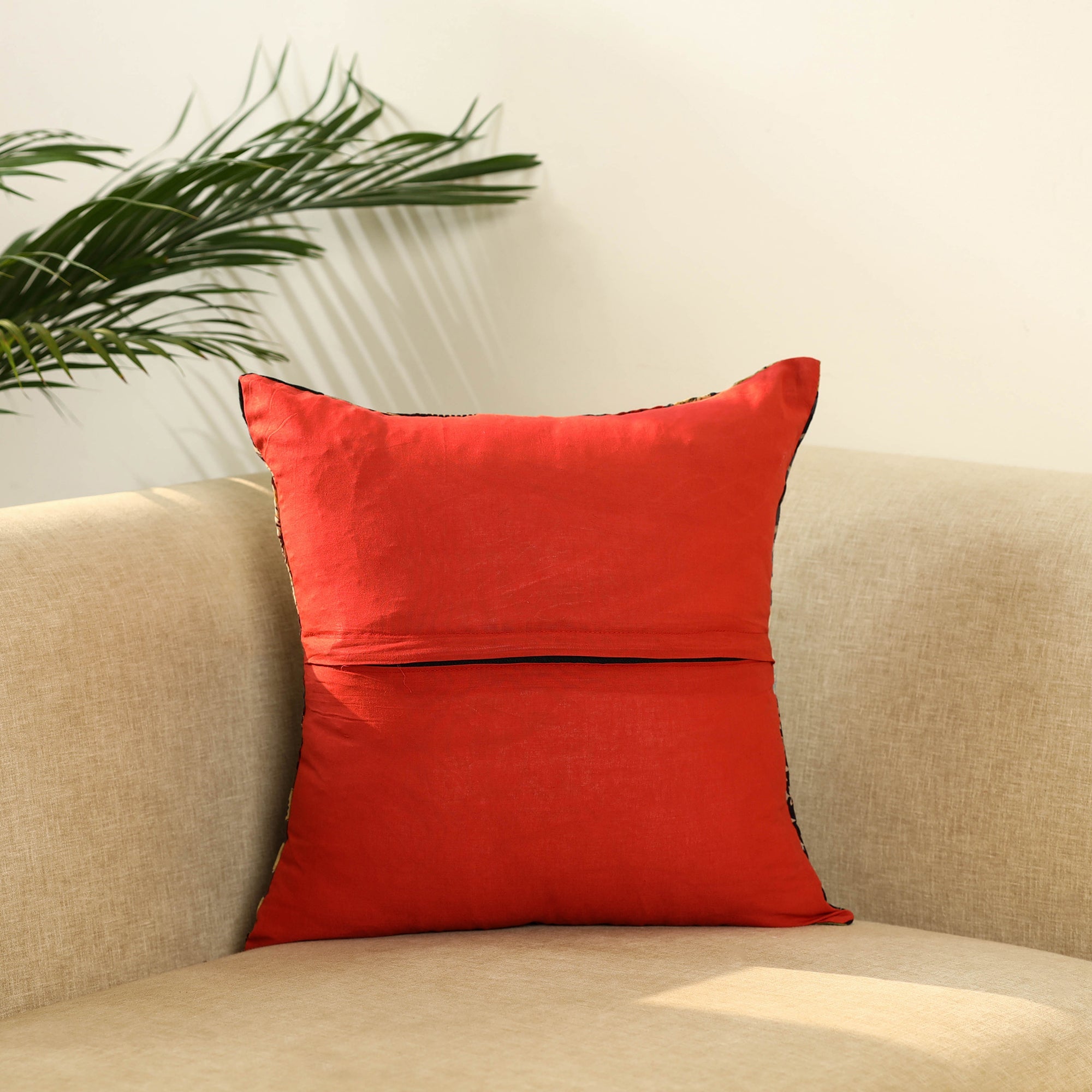 Multicolor - handcrafted cotton patchwork cushion cover 45