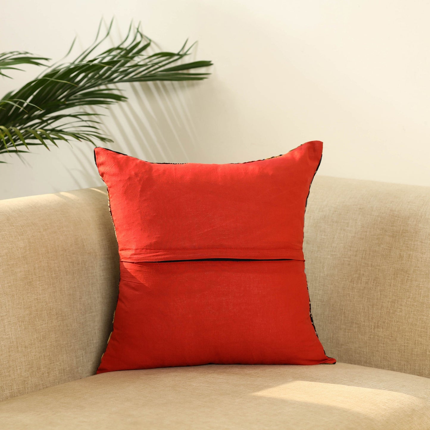 Multicolor - handcrafted cotton patchwork cushion cover 45