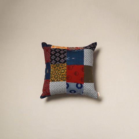 Handcrafted cotton patchwork cushion cover 45