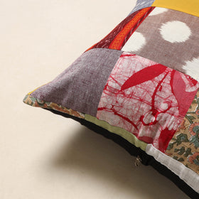 Multicolor - handcrafted cotton patchwork cushion cover 46