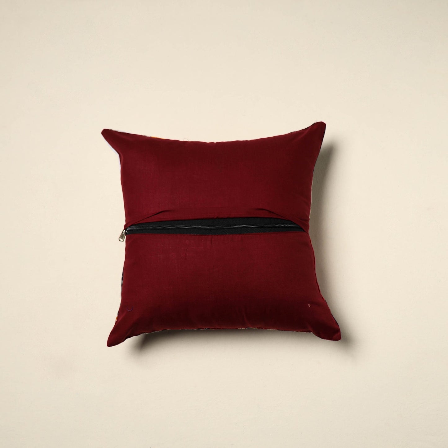 Multicolor - handcrafted cotton patchwork cushion cover - 47