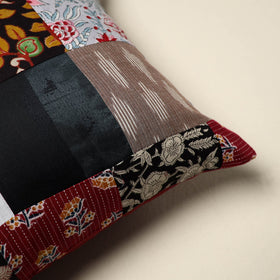 Multicolor - handcrafted cotton patchwork cushion cover - 47