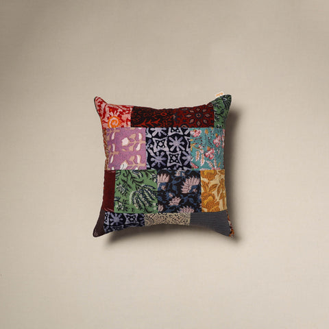 Handcrafted cotton patchwork cushion cover 48