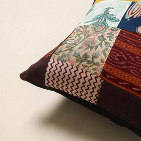 Multicolor - handcrafted cotton patchwork cushion cover 48