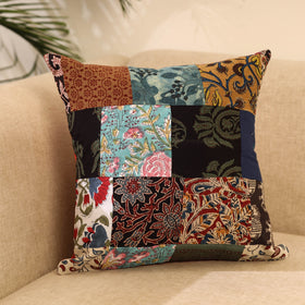 Buy Multicolor Handcrafted Cotton Patchwork Cushion Cover
