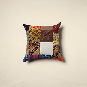Multicolor Handcrafted Cotton Patchwork Cushion Cover