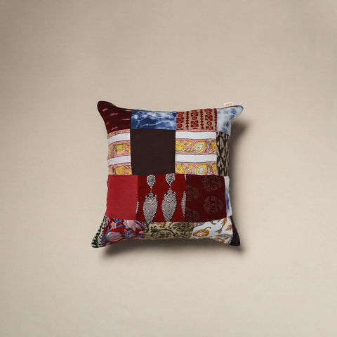 Handcrafted cotton patchwork cushion cover 51