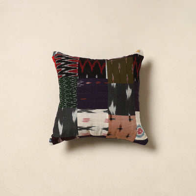 Multicolor - handcrafted cotton patchwork cushion cover 51