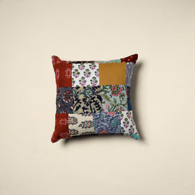 Multicolor - handcrafted cotton patchwork cushion cover - 51
