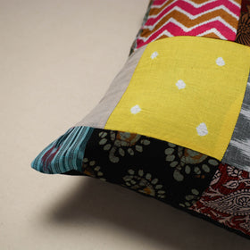 Handcrafted cotton patchwork cushion cover 52