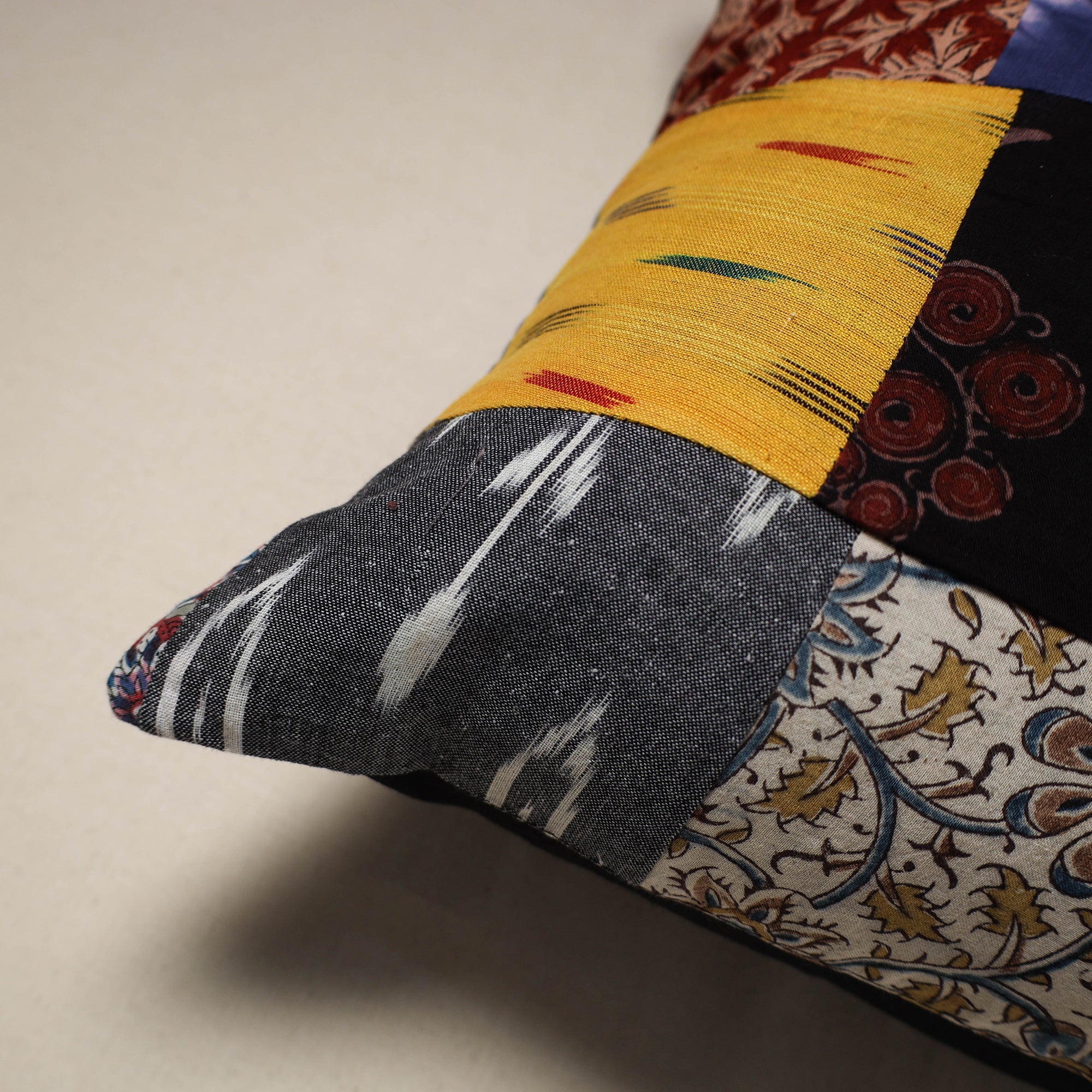 Handcrafted cotton patchwork cushion cover 53