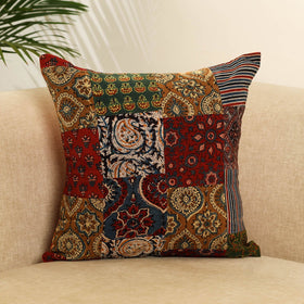  Multicolor Handcrafted Cotton Patchwork Cushion Cover