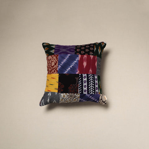 Handcrafted cotton patchwork cushion cover 53