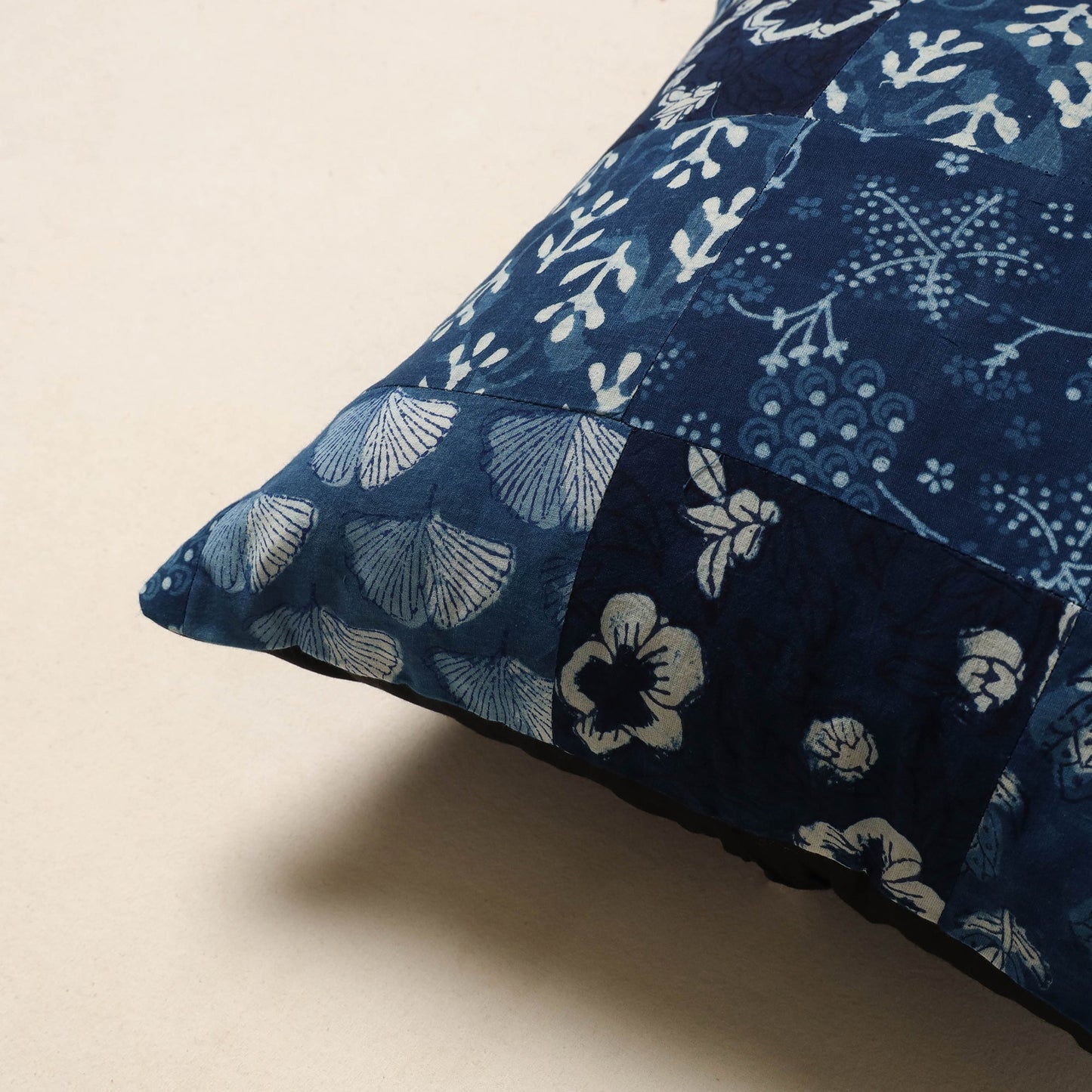 Multicolor - handcrafted cotton patchwork cushion cover 53