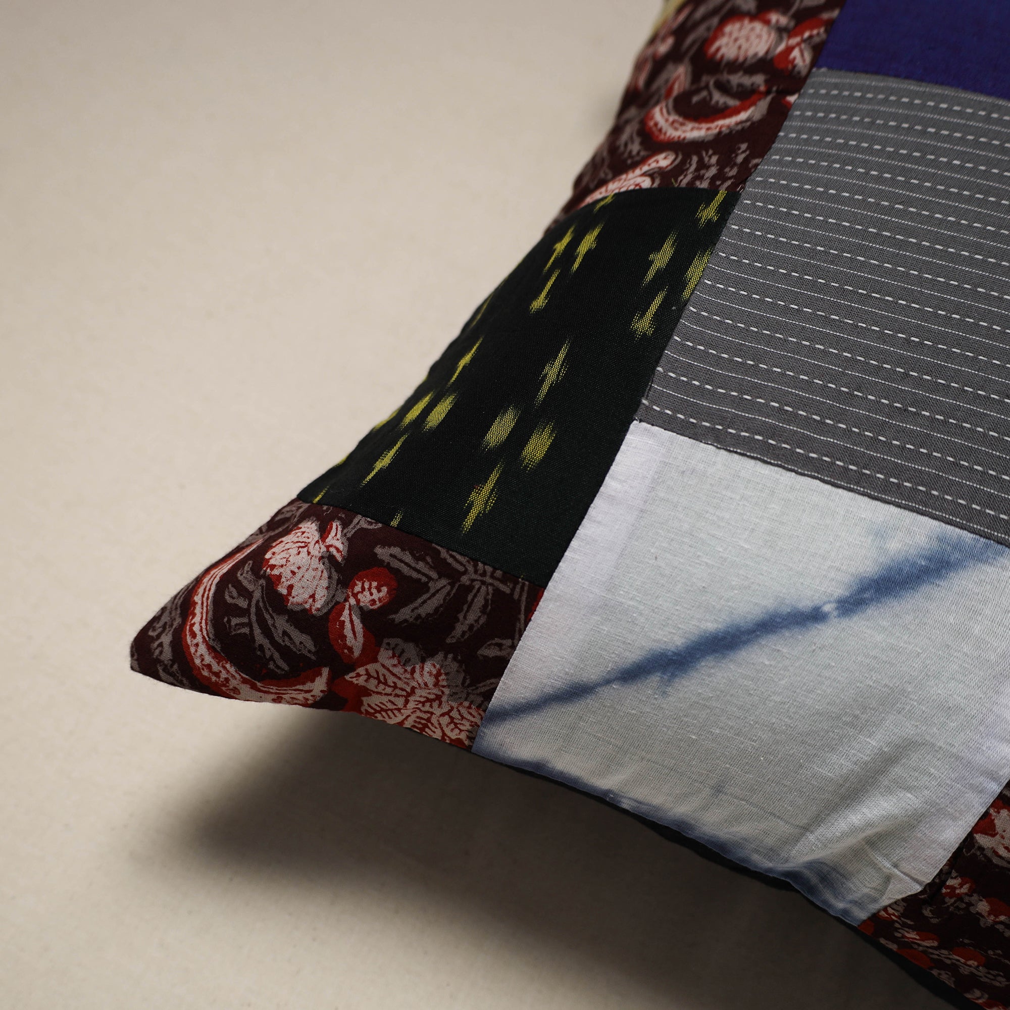 Handcrafted cotton patchwork cushion cover 54