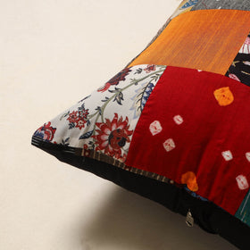 Multicolor - handcrafted cotton patchwork cushion cover 54