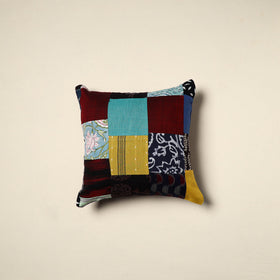 Multicolor Handcrafted Cotton Patchwork Cushion Cover