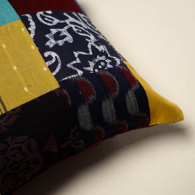 Multicolor Handcrafted Cotton Patchwork Cushion Cover