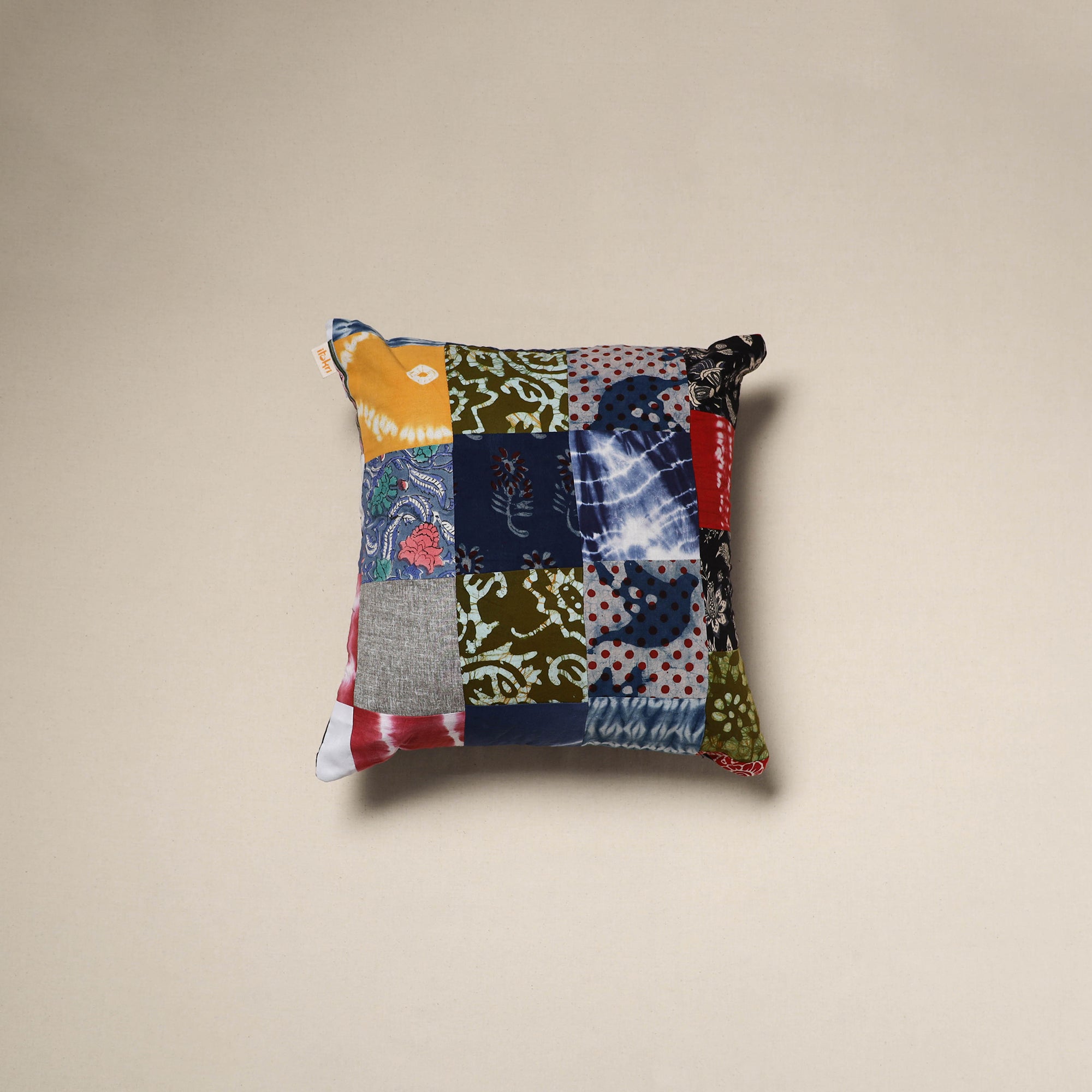 Handcrafted cotton patchwork cushion cover 55